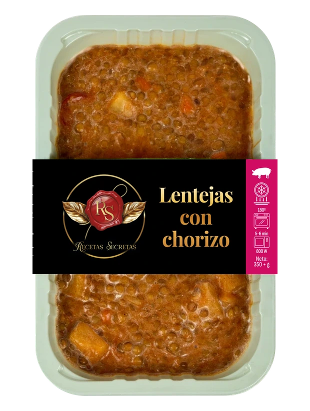 Recetas Secretas lentils with chorizo package